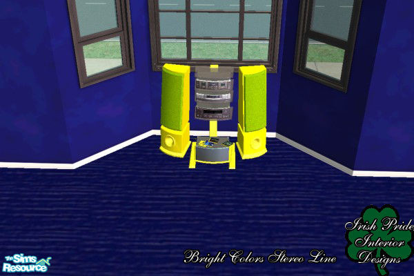 Sims 2 — Yellow Bright Color Stereo by Irish Pride — The new bright color yellow stereo is the perfect buy to accent that