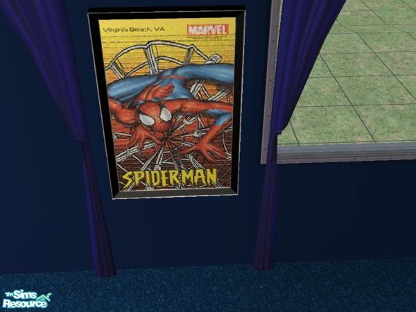 Sims 2 — Spiderman Poster-Large by jeyca — Large picture of Spiderman. Part of the Spiderman Bedroom Set for boys/teens.