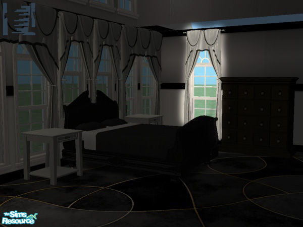 Sims 2 — LadyFirelyght's Monotone Floor-length Cu by LadyFirelyght — A floor-length curtain, part of LadyFirelyght's