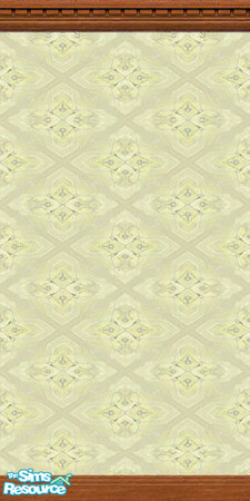 Sims 2 — Sunshine for your walls! by dancingaphrodite — This pale yellow, delicately patterned wall covering is sure to