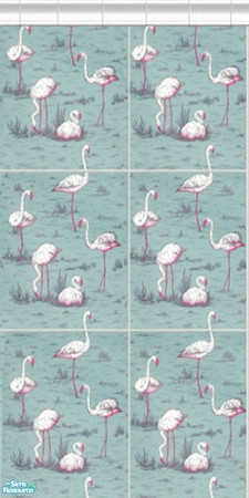 Sims 2 — Vintage Flamingo tile by katalina — Authentic vintage prints of walls and linoleum from 1930-1950. Enjoy!