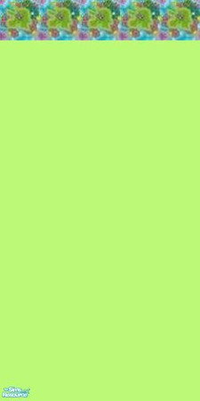 Sims 2 — Big Green Flower by LaurieR — A no cost green paint with a floral border on top.