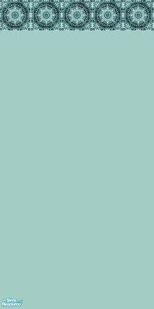 Sims 2 — Teal Green Stained Glass by LaurieR — A no cost teal paint with a stained glass border.