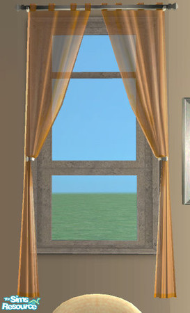 Sims 2 — Peach Sheer Curtains by oldmember_CocoKissesNYC — CocoKisses Home Designs