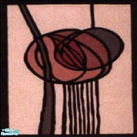 Sims 2 — Rennie Mackintosh rug set by oldmember_goodymel2 — A rug created using a Rennie Msckintosh Rose Design