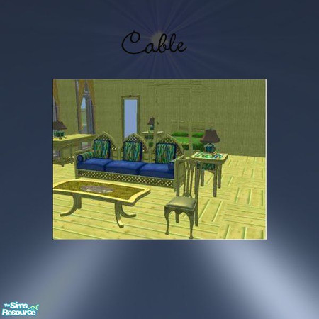 Sims 2 — Cables Misty Water desk chair by cablebabee — Desk chair for misty water collection