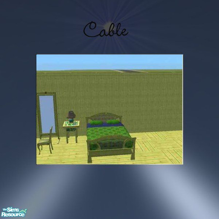 Sims 2 — Cables Misty  Water Transparent bed fram by cablebabee — Bed frame with transparent inset for the misty water