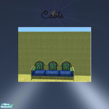 Sims 2 — Cables Misty Water Sofa by cablebabee — Sofa for Misty Water Collection
