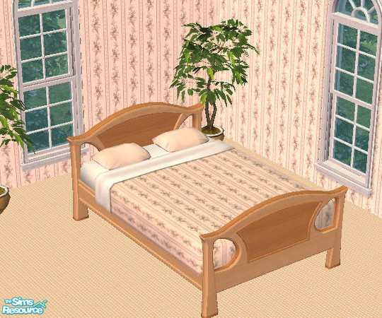 Sims 2 — Gentle flower stripes bedding by TSR Archive — Matching wallpaper: Gentle flower stripes - see recommended link