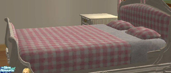 Sims 2 — Pink Gingham Bedding by SSilver — Part of the Pink Gingham Bedroom.