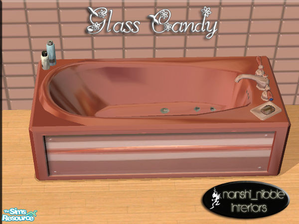 Sims 2 — Glass Candy - bath by TSR Archive — Part of the glass candy set. Bath includes clinique products. 