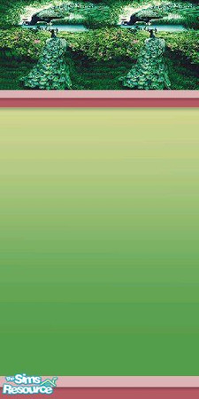 Sims 2 — Two Peacocks by Betsy4arts — Beautiful deep colors make this wall just right for an elegant room. Betsy's walls