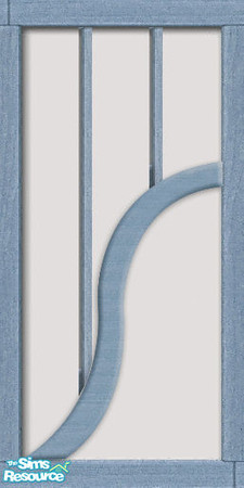 Sims 2 — Pickett Lane Roof Shade Reversed by shtinky — Reverse Tulip shaped roof design in blue timber, one of two