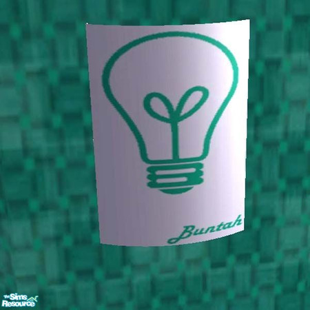 Sims 2 — Original Buntah light bulb painting by buntah — This is one of the paintings for my Modern Green Kitchen set. I