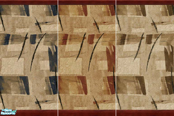 Sims 2 — Oriental Abstract Wall Set by wildstar24 — A strong Oriental abstract for the masculine home or enterprising