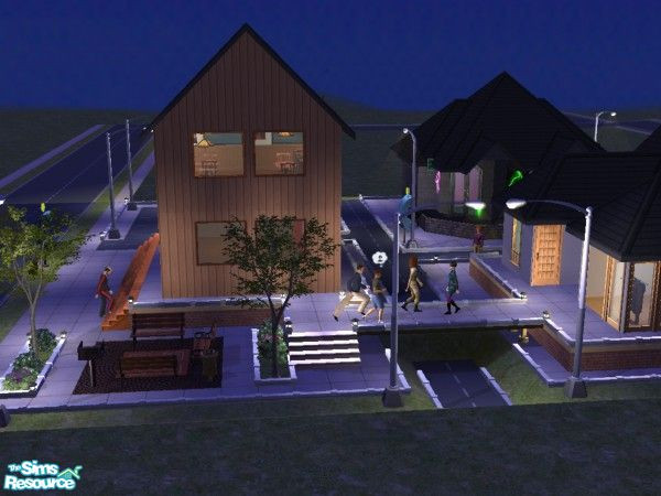 Sims 2 — NiTE oUt lOt by gbourn — Dancing and eating ...good in the neighborhood.. do some shopping if you arive earlier!