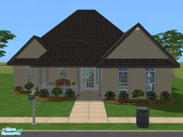 Sims 2 — VS Cottage Cape by Vanilla Sim — I love this little house. I started off trying to build a new starter home but