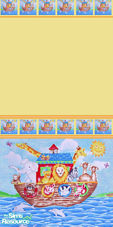 Sims 2 — Two by Two yellow5 by oldmember_knikkee — Just one of my Noah's ark wallpaper. This pattern is done in 4