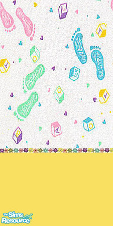 Sims 2 — Baby Steps9 by oldmember_knikkee — This wallpaper comes in 4 different colors and a few designs...Designed by