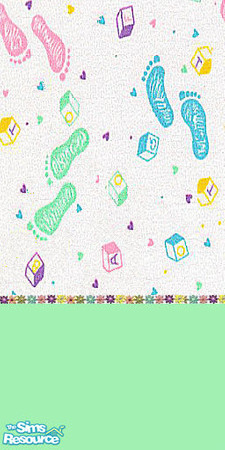 Sims 2 — Baby Steps1 by oldmember_knikkee — This wallpaper comes in 4 different colors and a few designs...Designed by