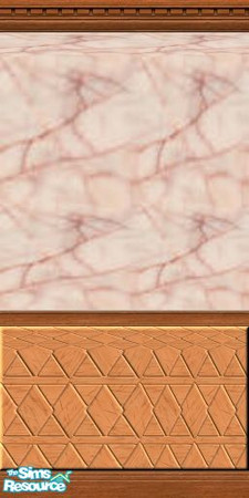 Sims 2 — Marble and Fancy Cherry Wood Wall by lledford — Marble and Fancy Cherry Wood Kitchen Set. The complete set