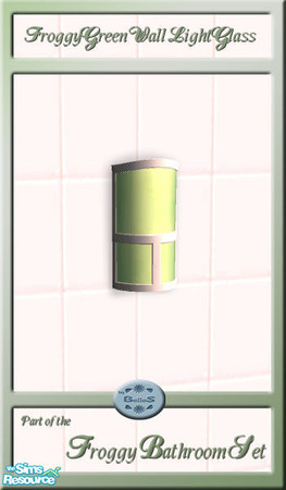 Sims 2 — Green Wall Light Glass by oldmember_Belles — Part of the Froggy Bathroom Set. :o)