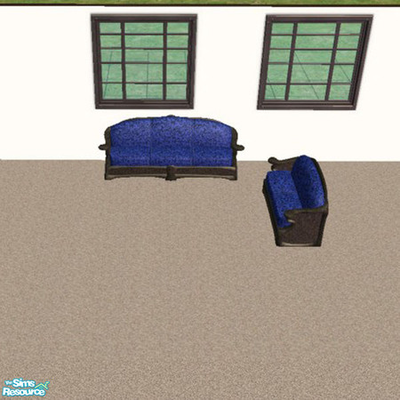 Sims 2 — Black Love Seat Frame by Irish Pride — Irish Pride Interior Designs presents the black love seat frame for the