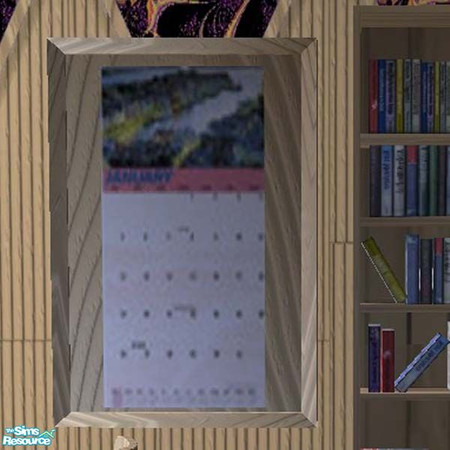 Sims 2 — Calendar by buntah — This is the calendar wall hanging for my Home Office set.