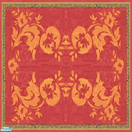 Sims 2 — tpjrChineseRedRugSet by tpjrdog — Hand woven chinese 9 tile rug