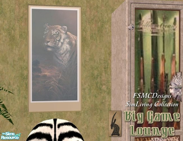 Sims 2 — FSMCDESIGNS BGL Tiger Art by FSMCDESIGNS — Part of my Big Game Lounge Collection. Enjoy, Michael