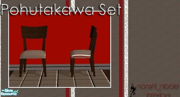 Sims 2 — FA Comp - Pohutakawa Kitchen - chair cus by TSR Archive — Part of the Pohutakawa Set