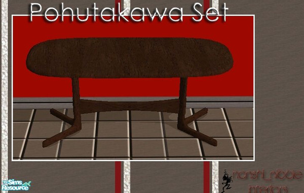 Sims 2 — FA Comp - Pohutakawa Kitchen - Kitchen T by TSR Archive — Part of the Pohutakawa Set