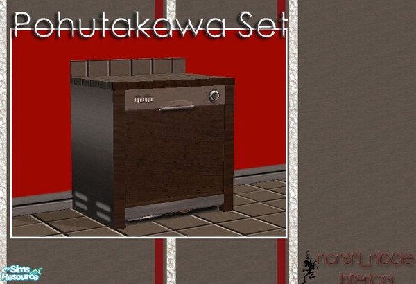 Sims 2 — FA Comp - Pohutakawa Kitchen - dishwashe by TSR Archive — Part of the Pohutakawa Set
