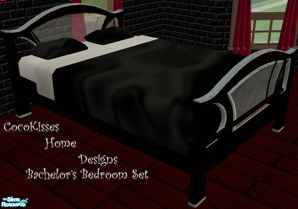 Sims 2 — Bachelor's Bedroom -- Bed Frame by oldmember_CocoKissesNYC — This download is for the frame -- Please rate after