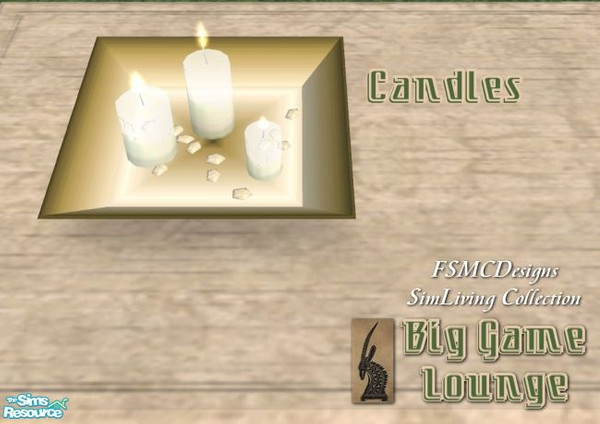Sims 2 — FSMCDESIGNS BGL Semi Transparent Candles by FSMCDESIGNS — Part of my Big Game Lounge Collection. Enjoy, Michael