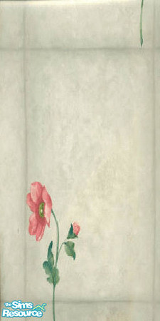 Sims 2 — single flower wall by The_Unicorn — one single flower on a green wall