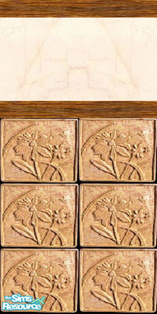 Sims 2 — flower tile wall by The_Unicorn — you find a matching floor in the floorsection
