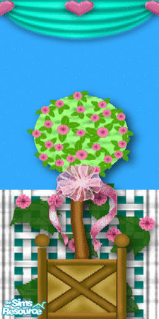 Sims 2 — Sweet Dreams Nursery Wall 5 by Nikki041498 — This wall features a whimsical topiary.