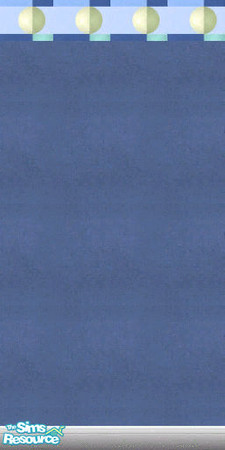 Sims 2 — Porcelain Silo Wall 5 by TSR Archive — Dark blue wallpaper with art border for the Porcelain Silo bedroom