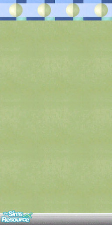 Sims 2 — Porcelain Silo Wall 4 by TSR Archive — Ugly yellow-green wallpaper with art border for the Porcelain Silo