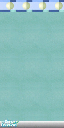 Sims 2 — Porcelain Silo Wall 3 by TSR Archive — Teal/Olive-like wallpaper with art border for the Porcelain Silo bedroom