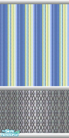 Sims 2 — Porcelain Silo Wall 1 by TSR Archive — Wrought Iron with stripes for the Porcelain Silo bedroom