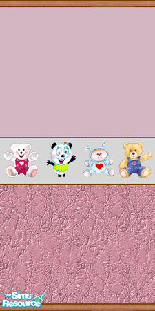 Sims 2 — tpjrTwoTonePink by tpjrdog — Part of the Kids matching paint wallpaper and floor collection