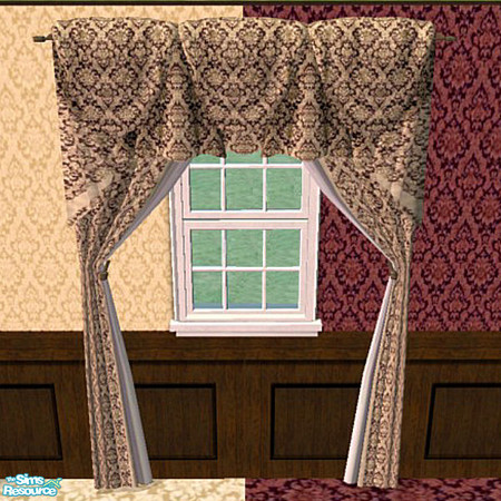 Sims 2 — Fancy curtains by Cori27 — part of the fancy bedroom set