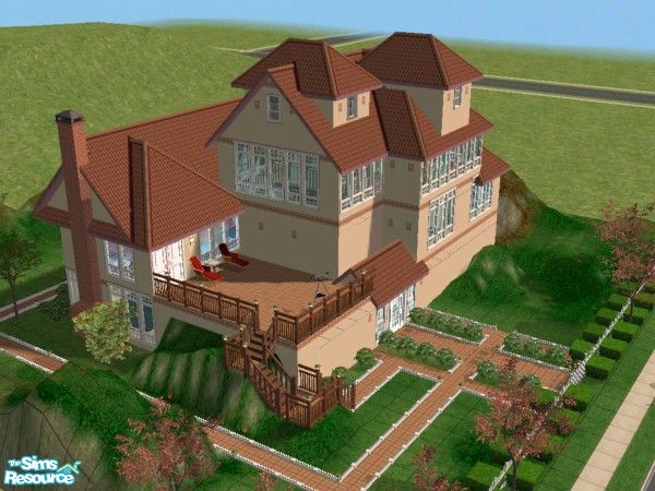 Sims 2 — ViLLa EVAntHiE by gbourn — a 4 floor split levels house, great for a big family. I have use some of my floors