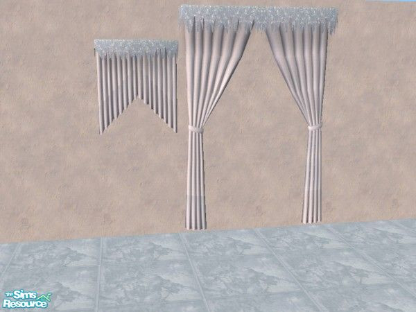 Sims 2 — Arctic Living curtains by Bitzybus — Curtains for the Arctic Living set. 