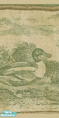 Sims 2 — Duck Mural  - Dk Cream 2 of 3 by Dark_Design — Duck Mural on a Cream Background