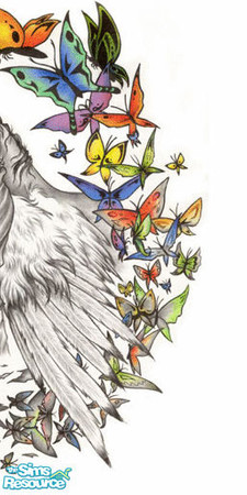 Sims 2 — Butterfly Circle 2 of 2 by Dark_Design — A man, his horse and a cornucopia of butterflies. Two Parts