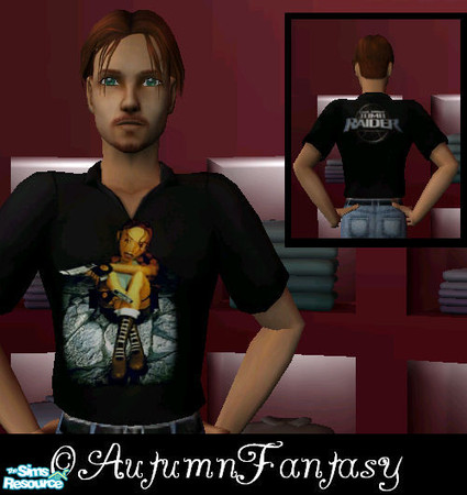 Sims 2 — Lara Croft's Tomb Raider T-Shirt by AutumnFantasy — Every Tomb Raider fan's dream.. to have an authentic tomb