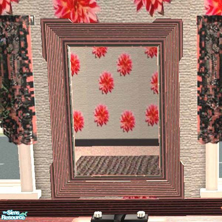 Sims 2 — Rose & black mirror by buntah — This is the mirror for my Oh So Rosey Bathroom set.